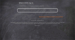 Desktop Screenshot of fpbprochild.org.za