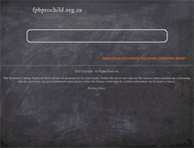 Tablet Screenshot of fpbprochild.org.za